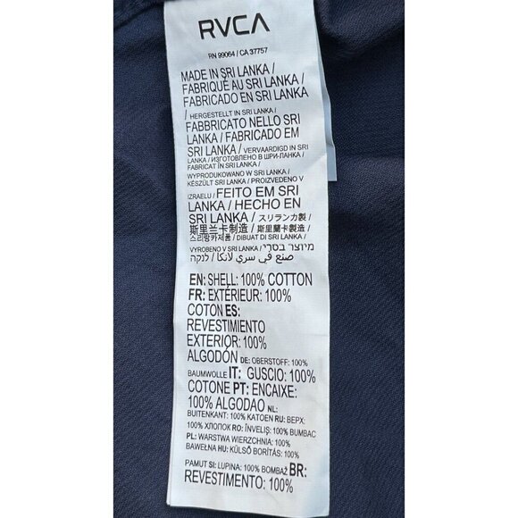 RVCA Blues Walk Corduroy Regular fit Long Sleeve Shirt Button Front Mens Size S - Picture 9 of 15